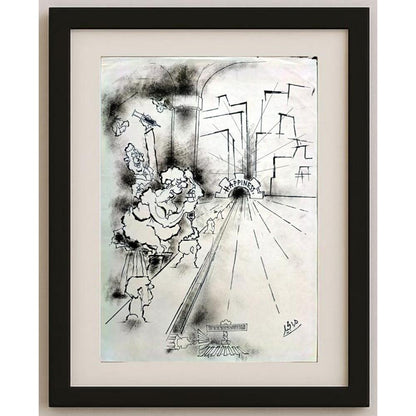 Unknown 35x25cm Orijinal Karikatür BOD02907
