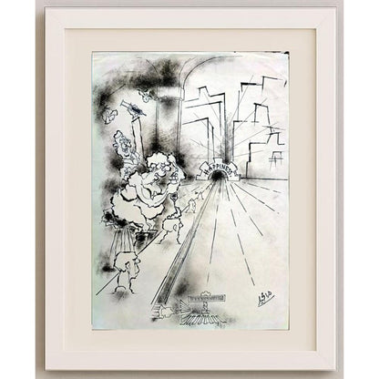 Unknown 35x25cm Orijinal Karikatür BOD02907