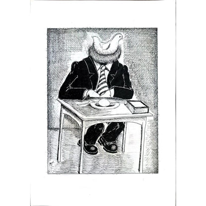 Akbar Nabi Chenany 35x25cm Orijinal Karikatür BOD02908
