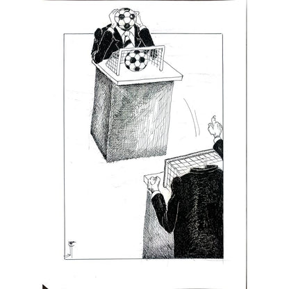 Akbar Nabi Chenany 35x25cm Orijinal Karikatür BOD02909