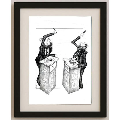 Akbar Nabi Chenany 35x25cm Orijinal Karikatür BOD02910