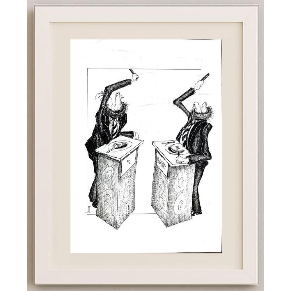 Akbar Nabi Chenany 35x25cm Orijinal Karikatür BOD02910