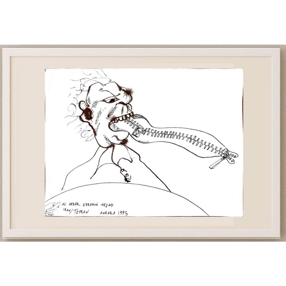 Ali Akbar Ebrahimi Nejad 35x25cm Orijinal Karikatür BOD02912
