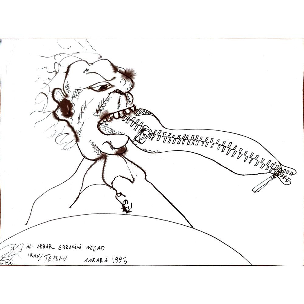 Ali Akbar Ebrahimi Nejad 35x25cm Orijinal Karikatür BOD02912