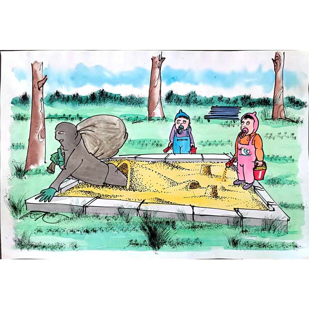 Frantisek Kratochvil 43x27cm Orijinal Karikatür BOD02919
