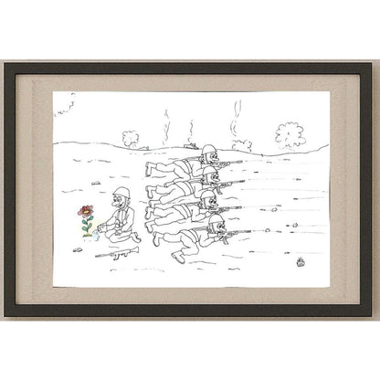 Hakkı Uslu 35x25cm Orijinal Karikatür BOD02921