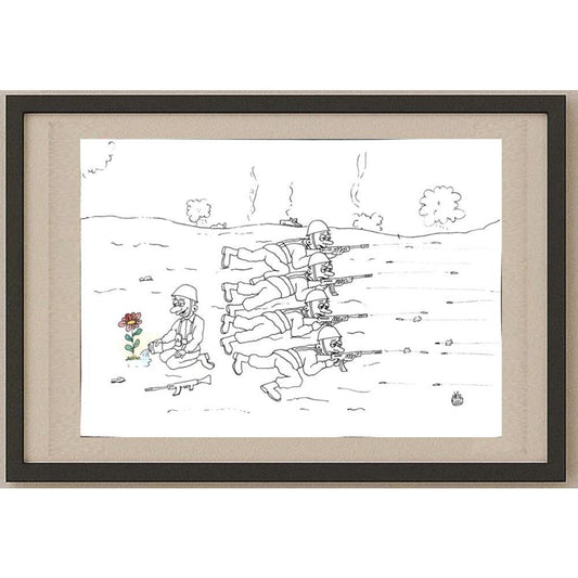 Hakkı Uslu 35x25cm Orijinal Karikatür BOD02921