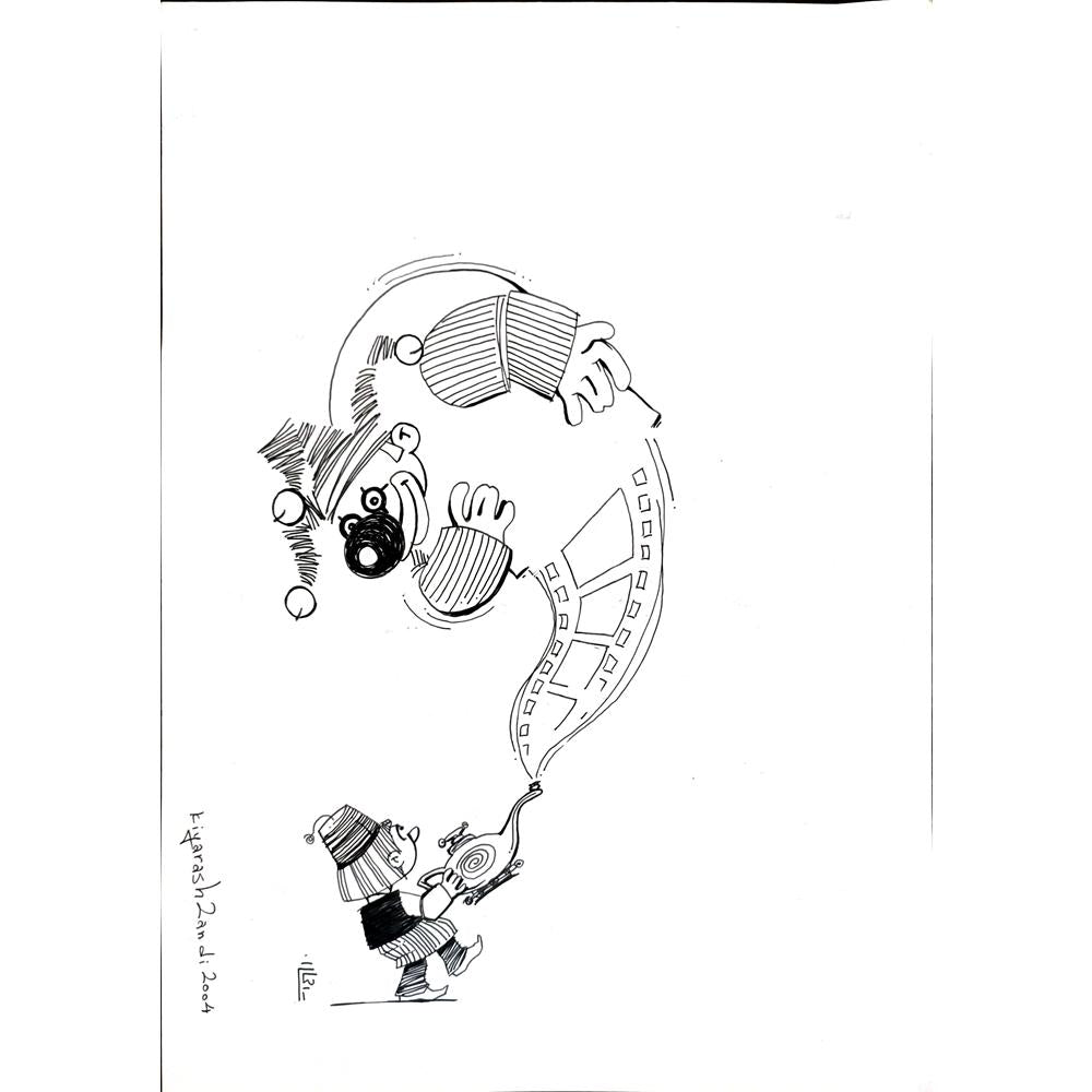 Kiyarash Zandi 35x25cm Orijinal Karikatür BOD02923