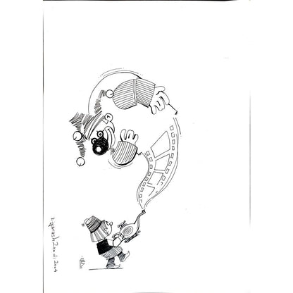 Kiyarash Zandi 35x25cm Orijinal Karikatür BOD02923