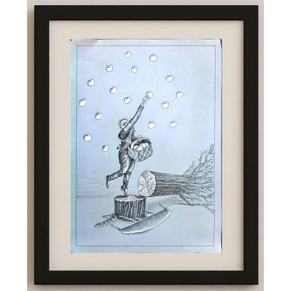Vladimir Khakhanov 29x21cm Orijinal Karikatür BOD02925