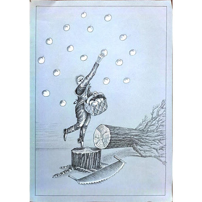 Vladimir Khakhanov 29x21cm Orijinal Karikatür BOD02925