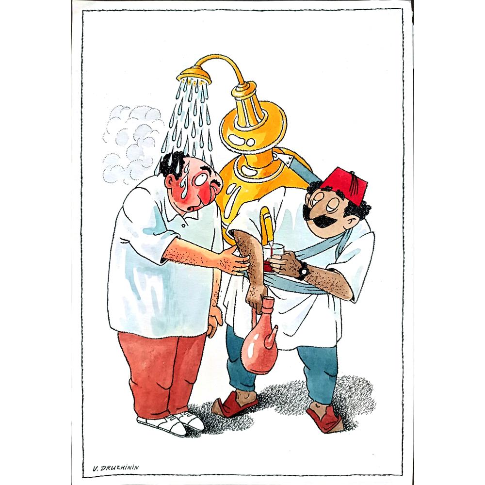 Valentin Durizhinin 29x21cm Orijinal Karikatür BOD02926