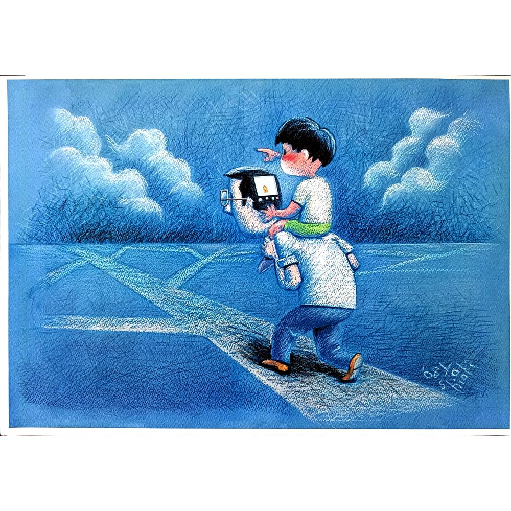 Yoshiaki Yokota 29x21cm Orijinal Karikatür BOD02927