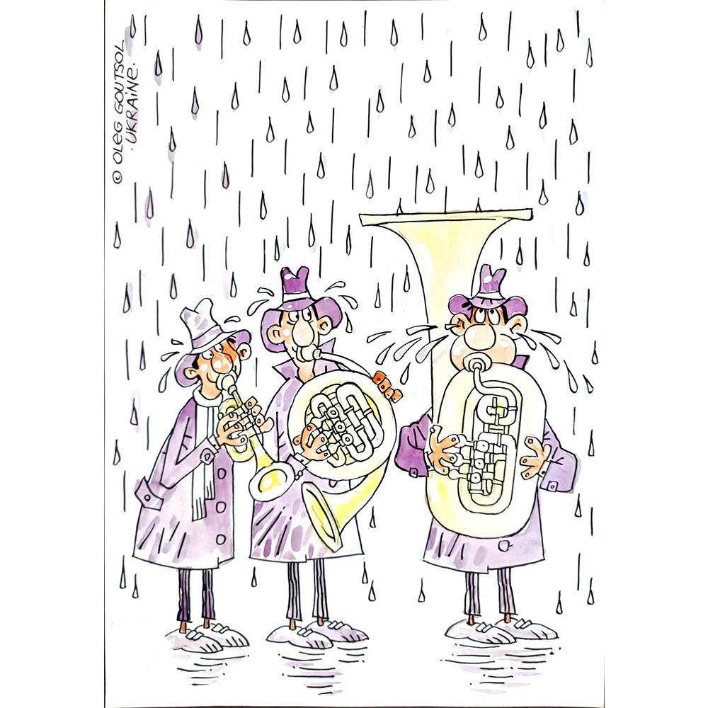 Oleg Goutsol 29x21cm Orijinal Karikatür BOD02930