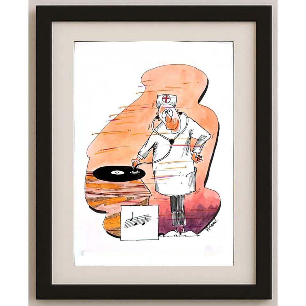 Valery Momot 29x21cm Orijinal Karikatür BOD02932