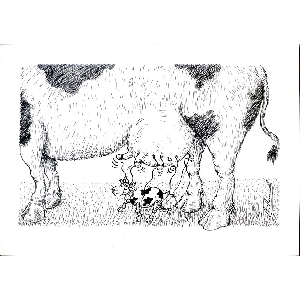 Alexandr Pashikov 29x21cm Orijinal Karikatür BOD02937