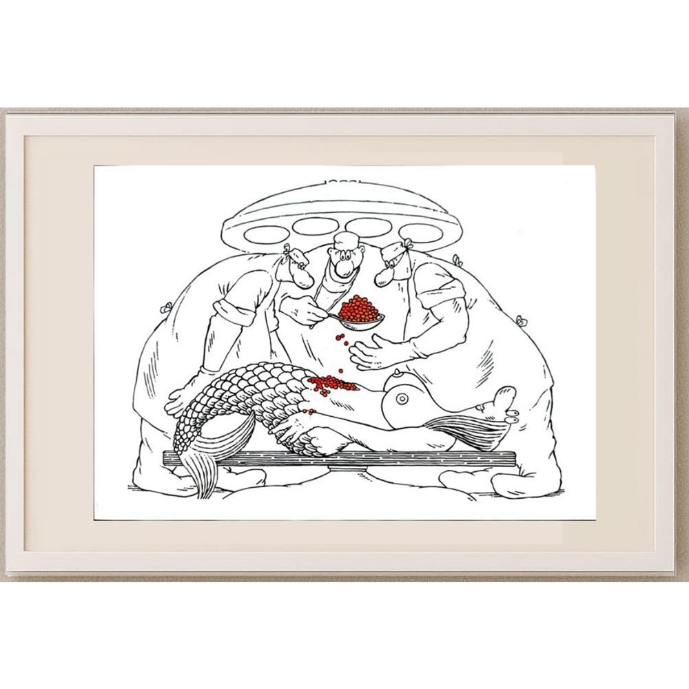 Anatolij Orekhov 29x21cm Orijinal Karikatür BOD02939