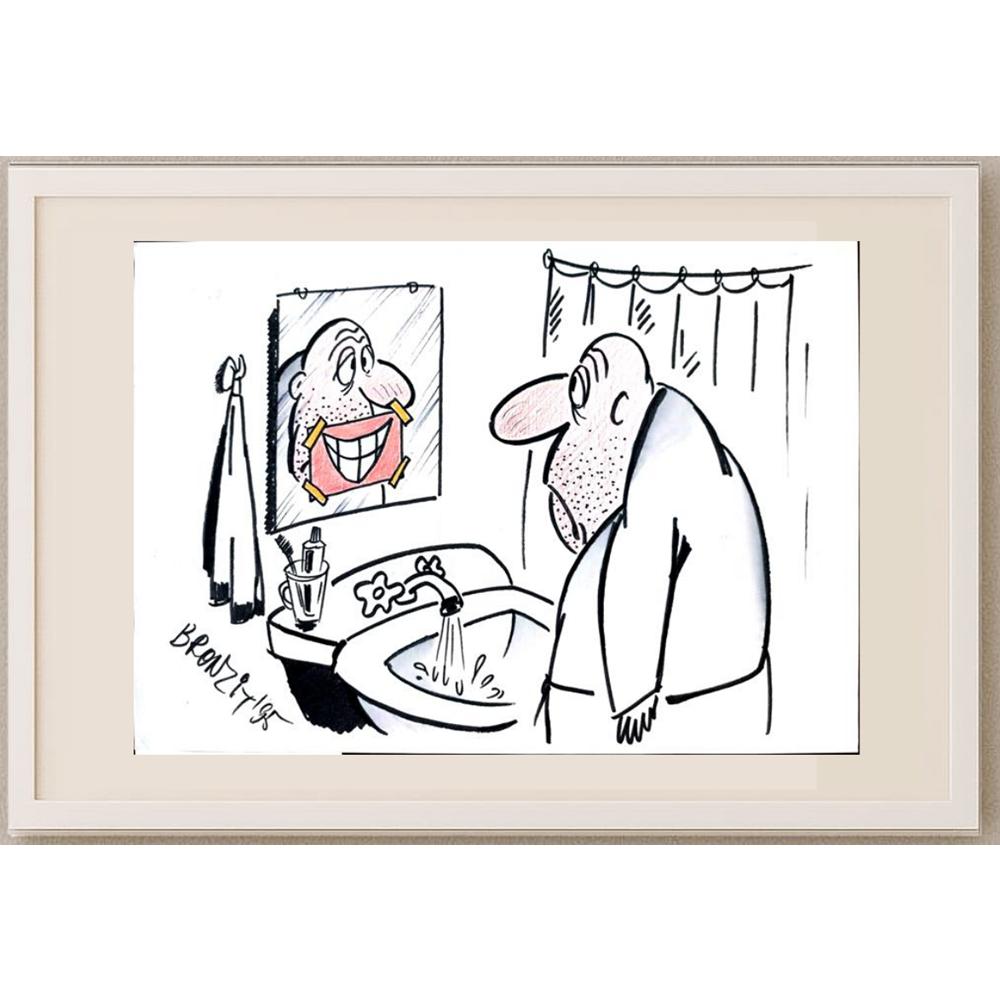 Konstantin Bronzit 29x21cm Orijinal Karikatür BOD02940