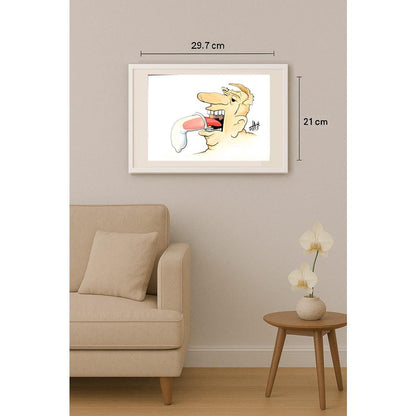 Nikola Otas 29x21cm Orijinal Karikatür BOD02942