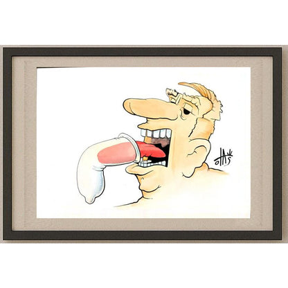Nikola Otas 29x21cm Orijinal Karikatür BOD02942