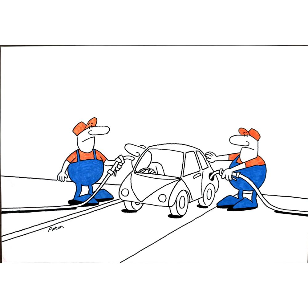 Anton Kotreba 29x21cm Orijinal Karikatür BOD02943