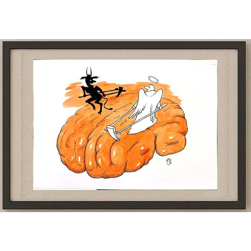 Gennady Chegodayev 29x21cm Orijinal Karikatür BOD02947