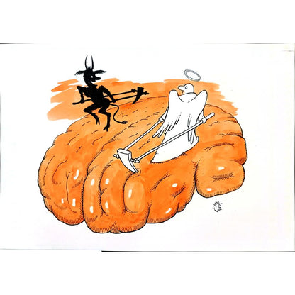 Gennady Chegodayev 29x21cm Orijinal Karikatür BOD02947