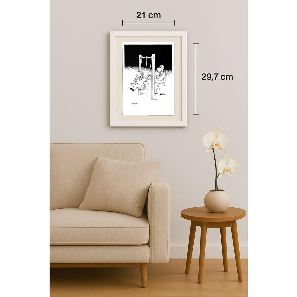 Miroslaw Hajnos 29x21cm Orijinal Karikatür BOD02950