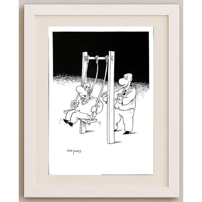 Miroslaw Hajnos 29x21cm Orijinal Karikatür BOD02950