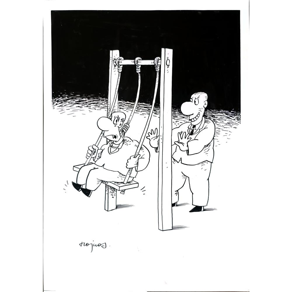 Miroslaw Hajnos 29x21cm Orijinal Karikatür BOD02950