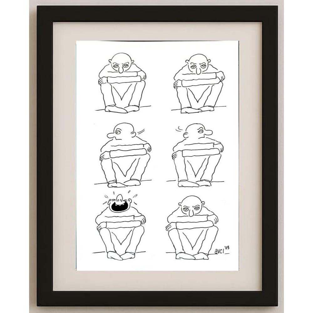 Hasan Avcı 29x21cm Orijinal Karikatür BOD02951