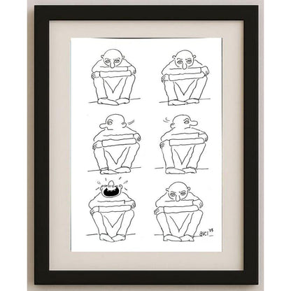 Hasan Avcı 29x21cm Orijinal Karikatür BOD02951