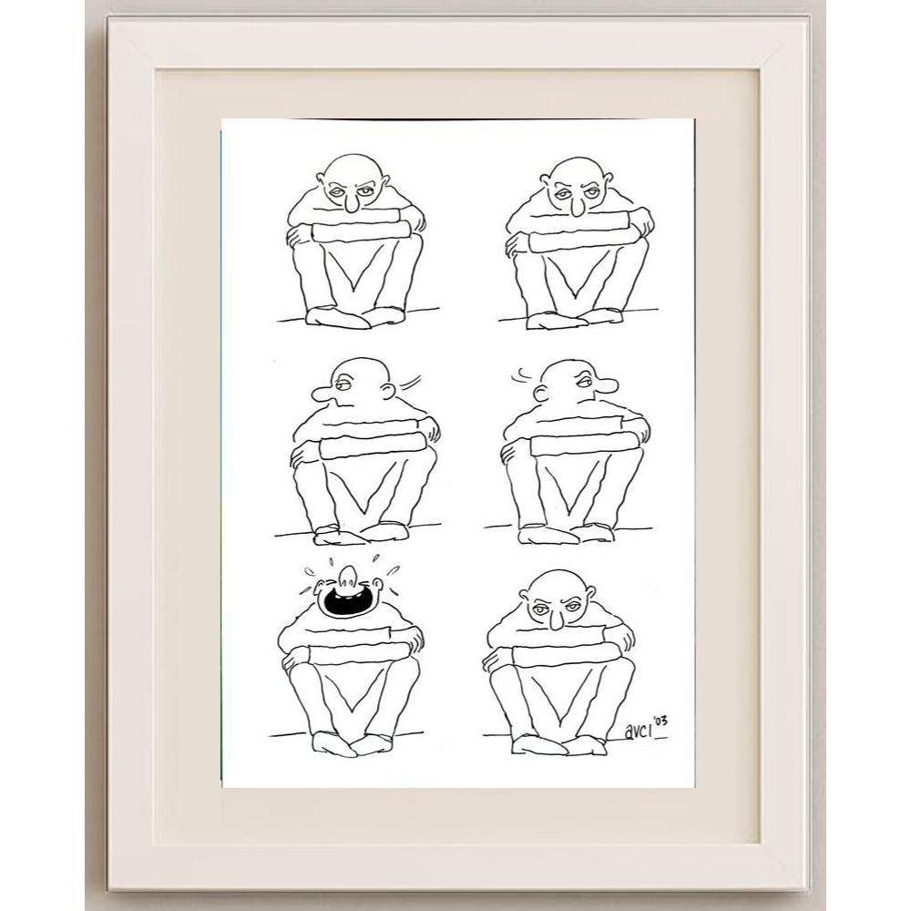 Hasan Avcı 29x21cm Orijinal Karikatür BOD02951