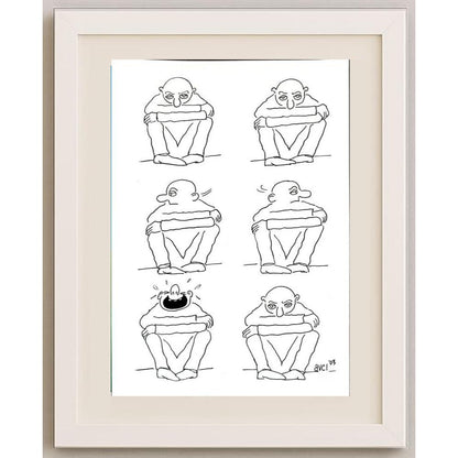 Hasan Avcı 29x21cm Orijinal Karikatür BOD02951