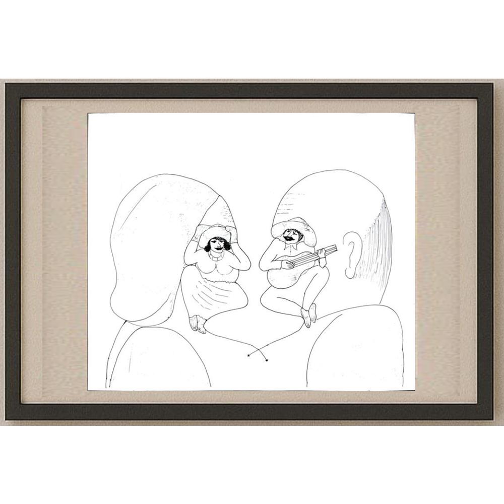 Gangadhar Laxminarayana 33x28cm Orijinal Karikatür BOD02956