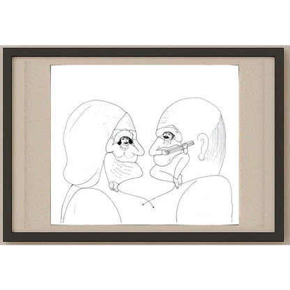 Gangadhar Laxminarayana 33x28cm Orijinal Karikatür BOD02956