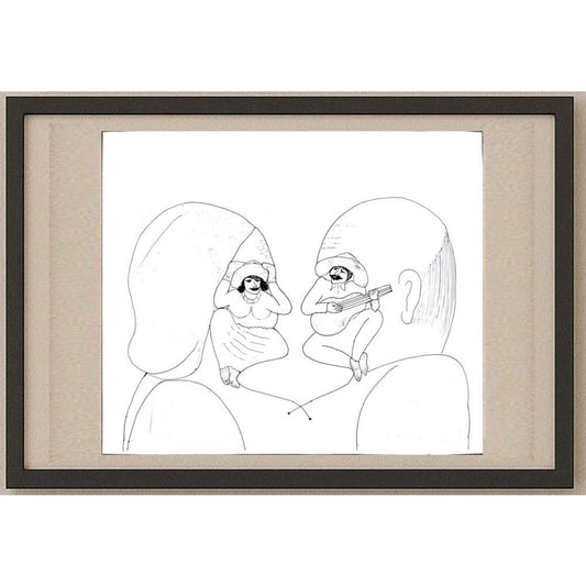 Gangadhar Laxminarayana 33x28cm Orijinal Karikatür BOD02956
