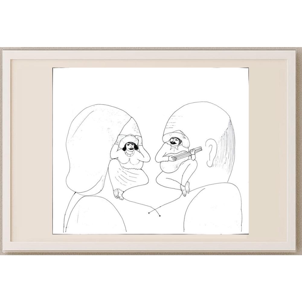 Gangadhar Laxminarayana 33x28cm Orijinal Karikatür BOD02956