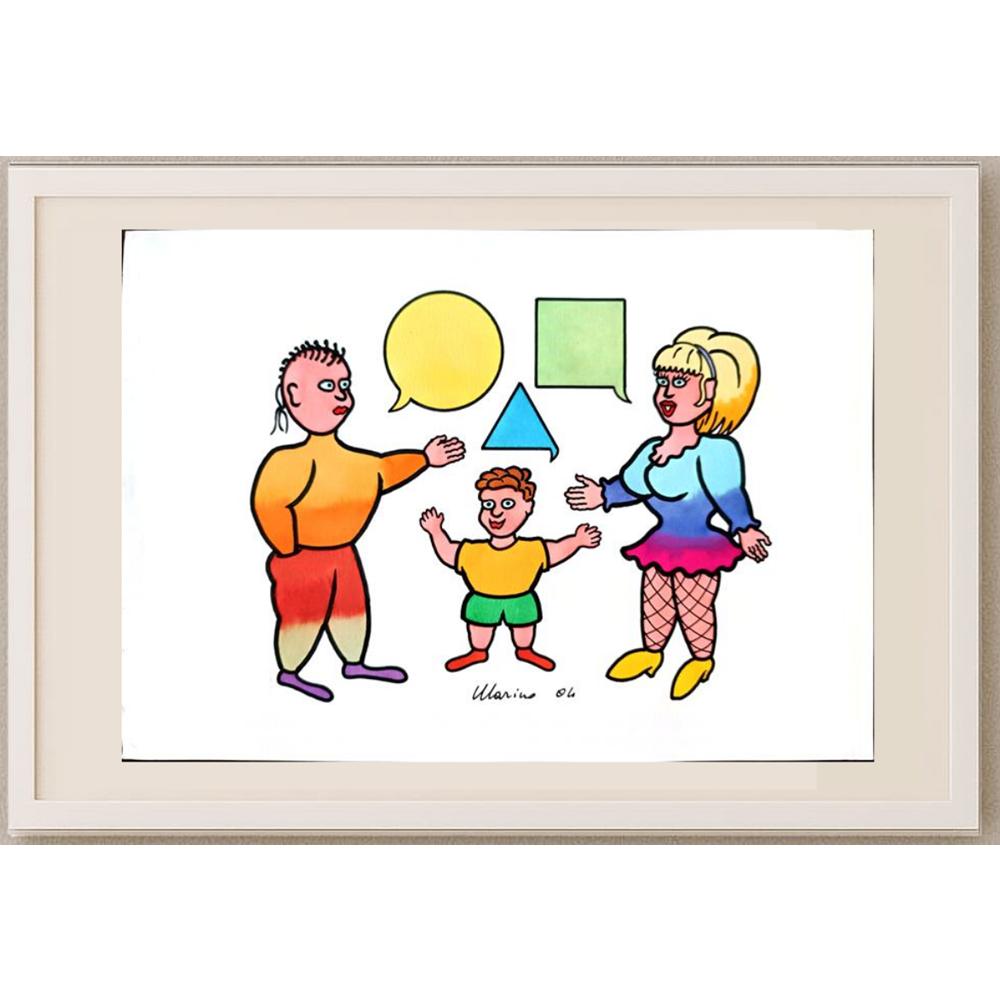 Marino Tarizzo 29x21cm Orijinal Karikatür BOD02958