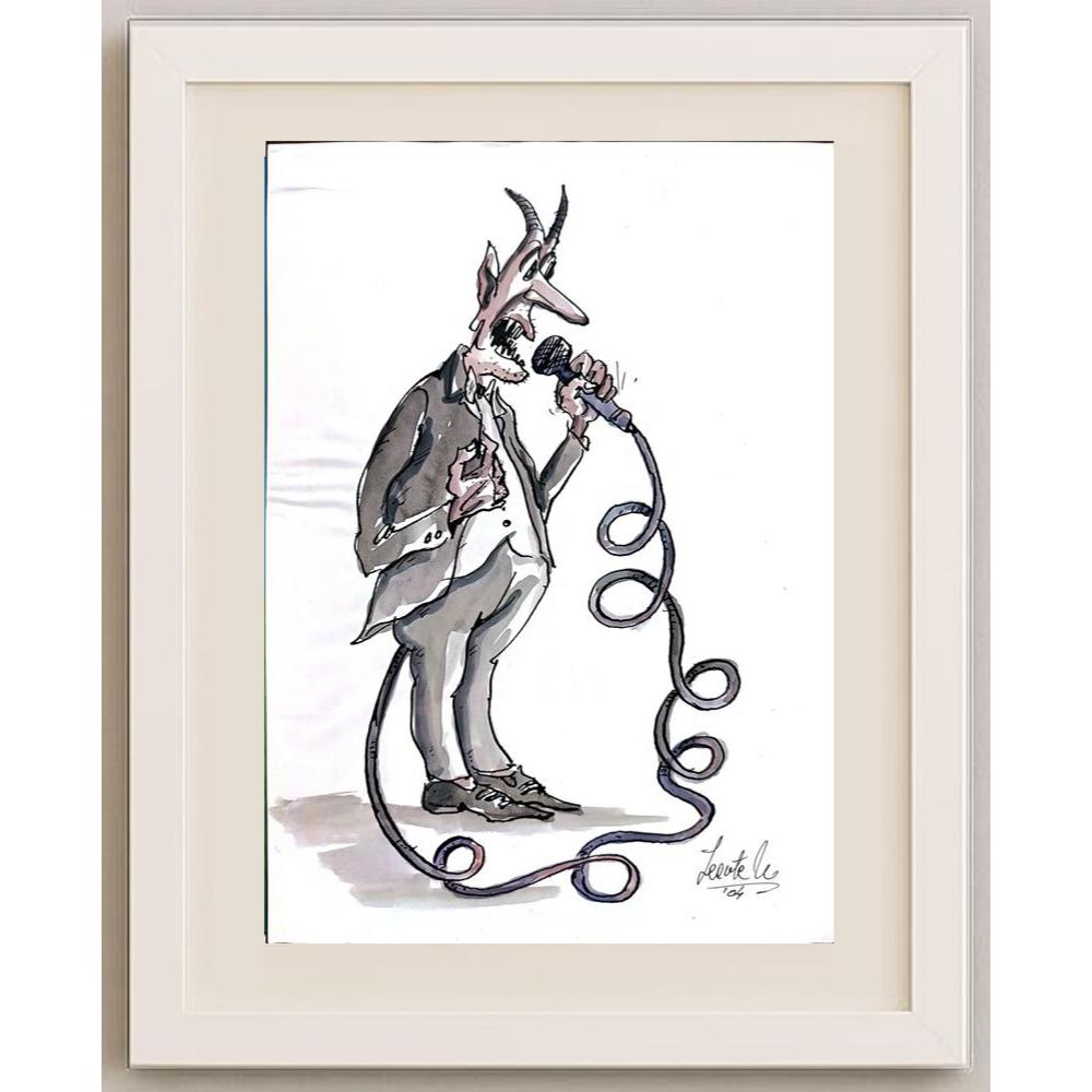 Leonte Nastase 29x21cm Orijinal Karikatür BOD02960