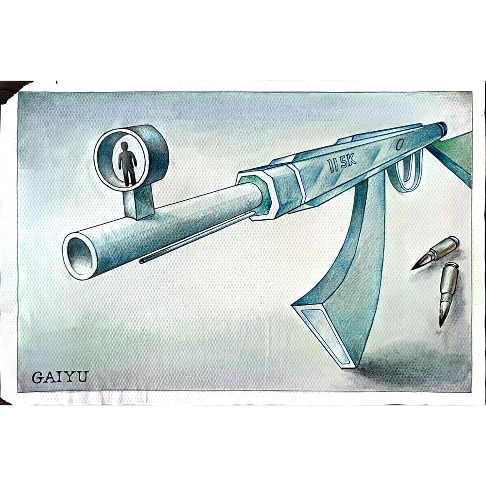 Gai Yu 29x21cm Orijinal Karikatür BOD02961