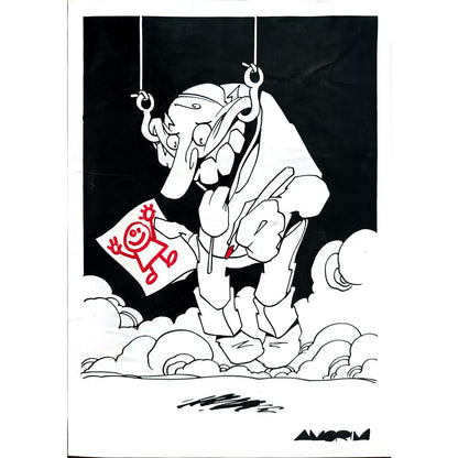 Costa Pereira 29x21cm Orijinal Karikatür BOD02962