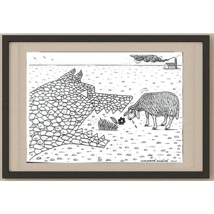 Mihaita Porumbita 29x21cm Orijinal Karikatür BOD02964