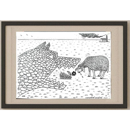 Mihaita Porumbita 29x21cm Orijinal Karikatür BOD02964