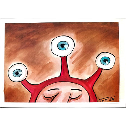Cristian Topan 29x21cm Orijinal Karikatür BOD02965