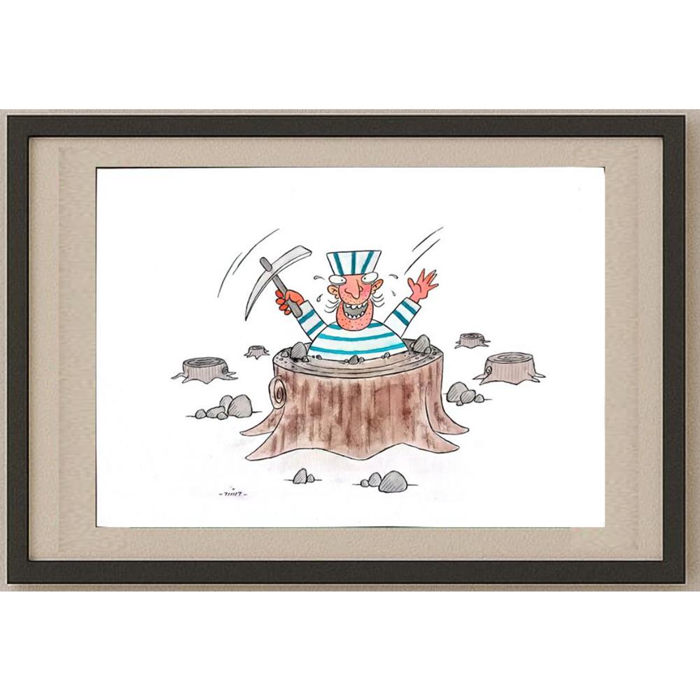 Hassanzadeh Khossrow 29x21cm Orijinal Karikatür BOD02967
