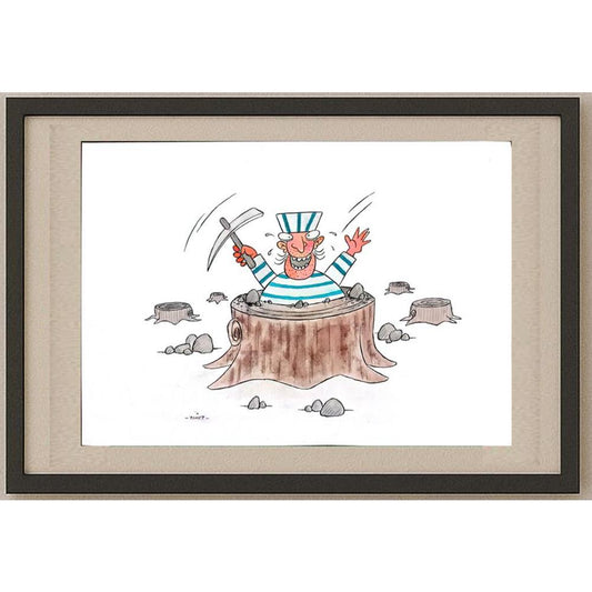 Hassanzadeh Khossrow 29x21cm Orijinal Karikatür BOD02967