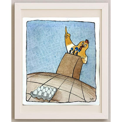 Somaye Babajani 25x25cm Orijinal Karikatür BOD02968
