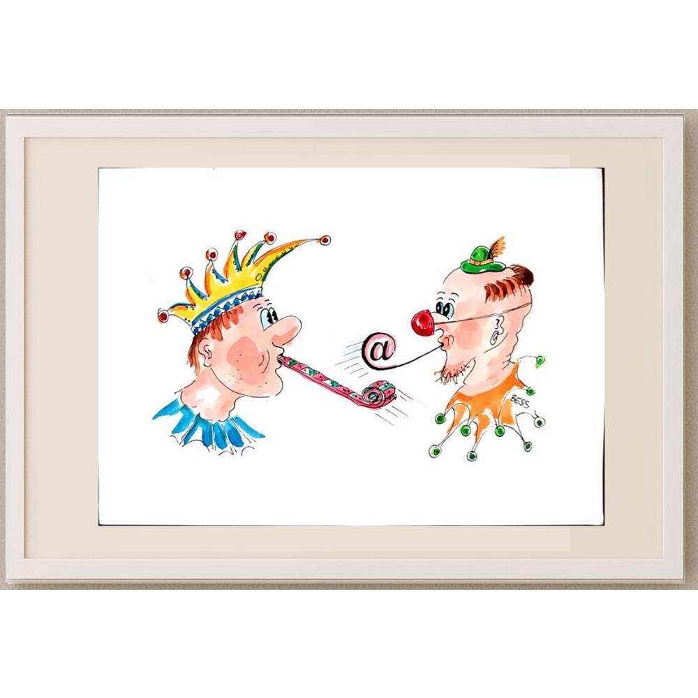 Winfried Besslich 29x21cm Orijinal Karikatür BOD02975