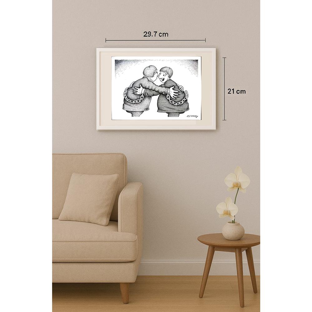 Shmidt Alexander 29x21cm Orijinal Karikatür BOD02978